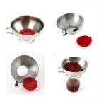 Fba259172 Stainless Funnels Steel Wide Mouth With Silicone Strainer 028901002411
