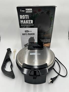 10rm01 Finemade Electric Roti Maker - 10 Inch Black Detachable Handle