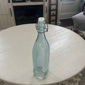 10572-p Fixturedisplays Square Blue. Glass Bottle-dispenser Italian Bottle