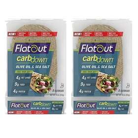 Flatout 601133101567 Flatbread Carbdown Olive Oil And Sea Salt Wraps Pack Of 2