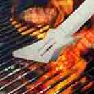 Gh-30499 Iggi Rock Guitar Tongs Wooden Handle Bbq Burgers Stainless Steel Tool New