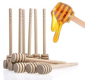 Honey6 Giyomi 741802512673 Honey Dipper Stick For Jar Dispense Drizzle Pcs 6inch / 1