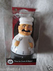 Global Decor Mechanical Chef Shaped Timer 60 Minutes White New 674586013664