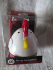 Global Decor Mechanical Rooster Shaped Timer White New 674586013725