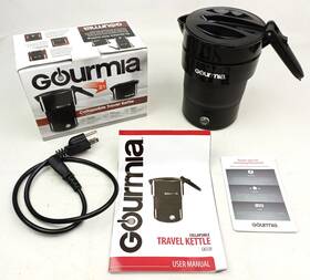 Gk338b Gourmia Collapsible Travel Kettle 1 Quart Hot Water Quickly Tea Soup Tested