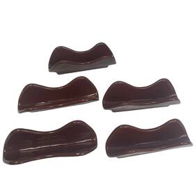 Gpe Inventory Be1e770e-aaba-4 5 Vintage Ceramic Painted Brown Free Standing Hot Taco Holders Made In Taiwan