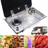 Gr-903 Unbranded Boat Rv Burner Gas Stove Hob Sink Combo Glass