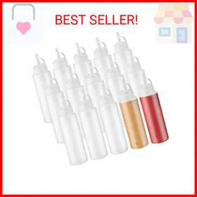 Hamiggaa 632096664127 15 Pcs 8oz Squeeze Bottles Plastic Condiment Bottle With Twist On Cap L