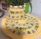 Handmade Upcycled Bottle Crocheted Kitchen Plant Basket And Thick Cotton
