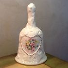 Bell-5 Handmade White Images 2 5 Db " Flowers Porcelain Tall Heart -