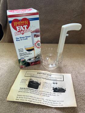 Heartwatch Gourmet 729882324102 Vintage Fat Skimmer Strainer Fat-free Stews Soup Original Box