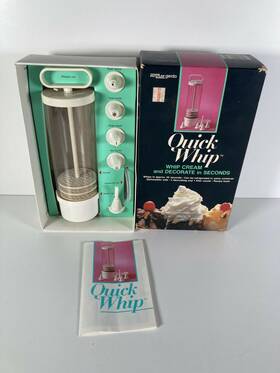 Hutzler 070537006851 Quick Whip Milk Frother And Cream Maker 685 Complete Vintage 1988