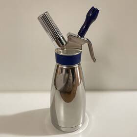 411-171b Isi 0.5l Stainless Steel Profi Whipped Cream Dispenser Blue Grip 1 Pint Thermal