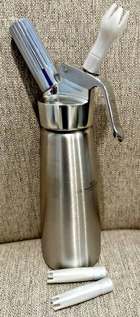 U0337 Isi Stainless Steel Whipped Cream Dispenser Maker 0.5 Liter/1 Pint Professional