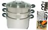J26-0054 Chinese Piece Set Silver Stainless Steel Steamer