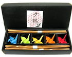 A885 Japanbargain Bamboo Chopsticks W Color Porcelain Crane Rests Set As Au 4539420111073