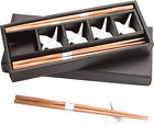 A885 Japanbargain Bamboo Chopsticks W White Porcelain Crane Rests Set Wh Au 4539420111059