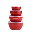 Kc176bxera Kitchenaid Empire Red Prep Bowls With Lids Set 024131148547
