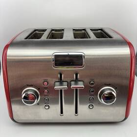 Kmt422er1 Kitchenaid 4 Slice Red And Stainless Steel Toaster Kitchen Appliance