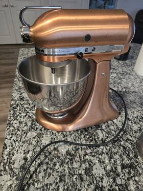 Kitchenaid W35111316 Custom Metallic Series 5 Quart Tilt Head Stand Mixer Satin Copper