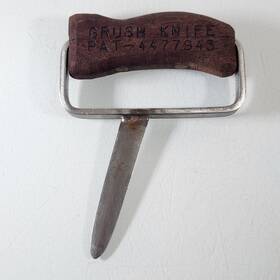 Knife 4477943 Vintage Grush Oyster - Robert Pat Wood Handle