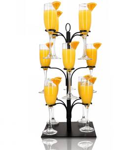 Ksestor 198168333488 Cocktail Tree Stand For Drinks - Holds 12 Glasses Drink And Champagne