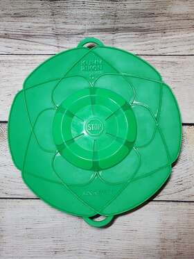 21041 Kuhn Rikon Kochblume 10-inch Spill Stopper Green Pre-owned Great Condition