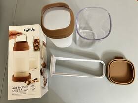 L Ku 744759129697 Lekue Nut Almond Milk And Grain Maker 1 Quart Brown