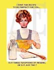 Rc-001 Lady Retro Set 8 Artistic Ephemera Arsenic Recipe Cards