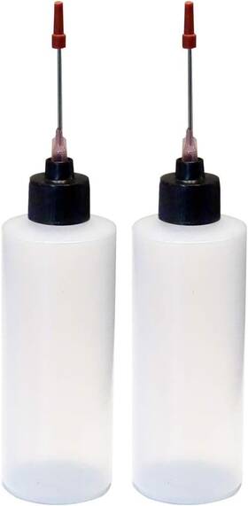 Liberty Products 4oz/1.5 2-4oz Plastic Squeeze Bottles With 1.5 Inch 4 Ounces Stainless Steel