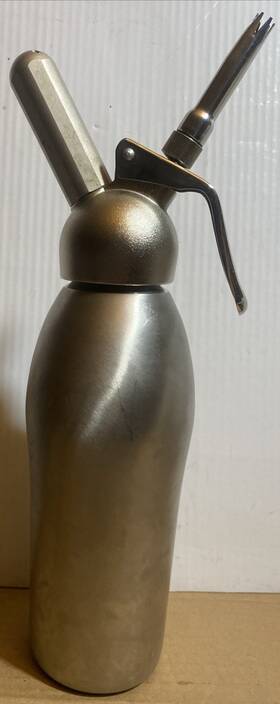 Ho406 Liss 1l Professional Silver Stainless Steel Cream Whipper 13.5 Inch X 5.5