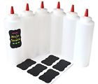 Lw0eiew3rj Nicebottles Plastic Squeeze Bottle Dispenser Condiment Ketchup Mustard Sauce Clear
