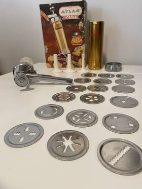 178306 Marcato Vintage Marcarto Atlas Italian Biscuits Maker Cookie Press 18 Disks