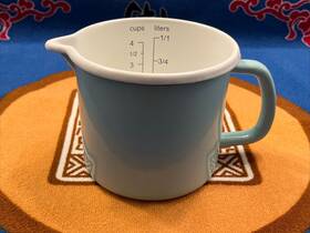 935116386m Martha Stewart Steel Measuring Cups Turquoise 4 Cup 1 Liter