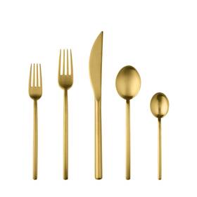 108022005 Mepra Due Ice Oro 5 Piece Place Setting Medium