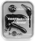 Metrokane New Barware Rabbit Corkscrew With Aerator Piece Set 4 Black 022578105147