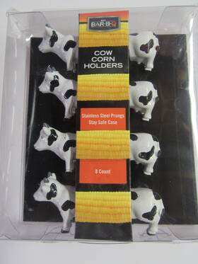 Mr. Bar-b-que 40353y New Mr. Bar-b-que Set Of 4 Cow Corn Holders Mip Free Shipping