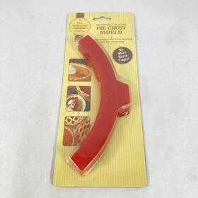 42665 Mrs. Andersons Adjustable Silicone Pie Crust Shield 10 Inch - Red Very Good