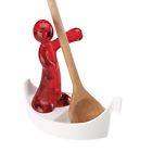 N-a Koziol Luigi Spoon Rest Transparent Red Kitchen Cooking 4002942307977