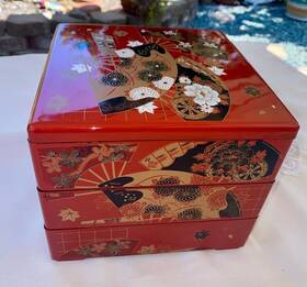 33-5404 Nakayakeitei Japanese Stack Bento Box Lunch Container 3tier Jubako Japan