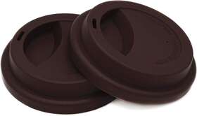 Nantun Play-lids-white2pc Silicone Drinking Lid Spill-proof Cup Lids Reusable Coffee Mug C