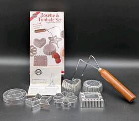 Norpro 028901032869 Vtg Rosette And Timbale Set 7 Piece Cast Aluminum