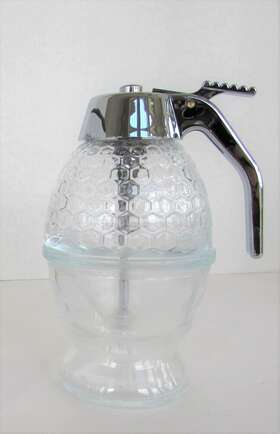 Norpro 732291291521 Syrup And Honey Dispenser Base Glass 8 Oz Metal Trigger Release