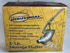 168640 Northern Industrial Tool 3 Pound Sausage Stuffer #168640 Cast Iron Clean