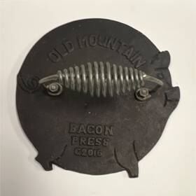 Old Mountain C2016 Bacon Press Cast Iron Metal Black Kitchen Tool Cooking Gadget
