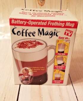 On Tel 735541111020 Coffee Magic Battery Operated Frothing Mug Whisk To Create Latte Cappuccino