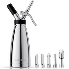 Osj Cook 760627643645 Whipped Cream Dispenser Stainless Steel Keep Warm And Cold 500ml/1 Pint Doubl