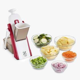 K50008 Other Geoffrey Zakarian By Dash Safe Slice Upright Mandolin - Meal Prep Cranberry