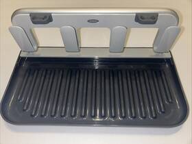 Oxo 13314400 Good Grips Water Bottle Drying Rack 4 Bottles Lids Gray #1