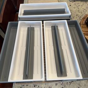 48693 Oxo Tool Organizer Utensil And Kitchen Drawer Storage White/gray Set Of 3 Plus